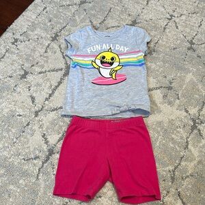 Baby shark girls outfit 🦈